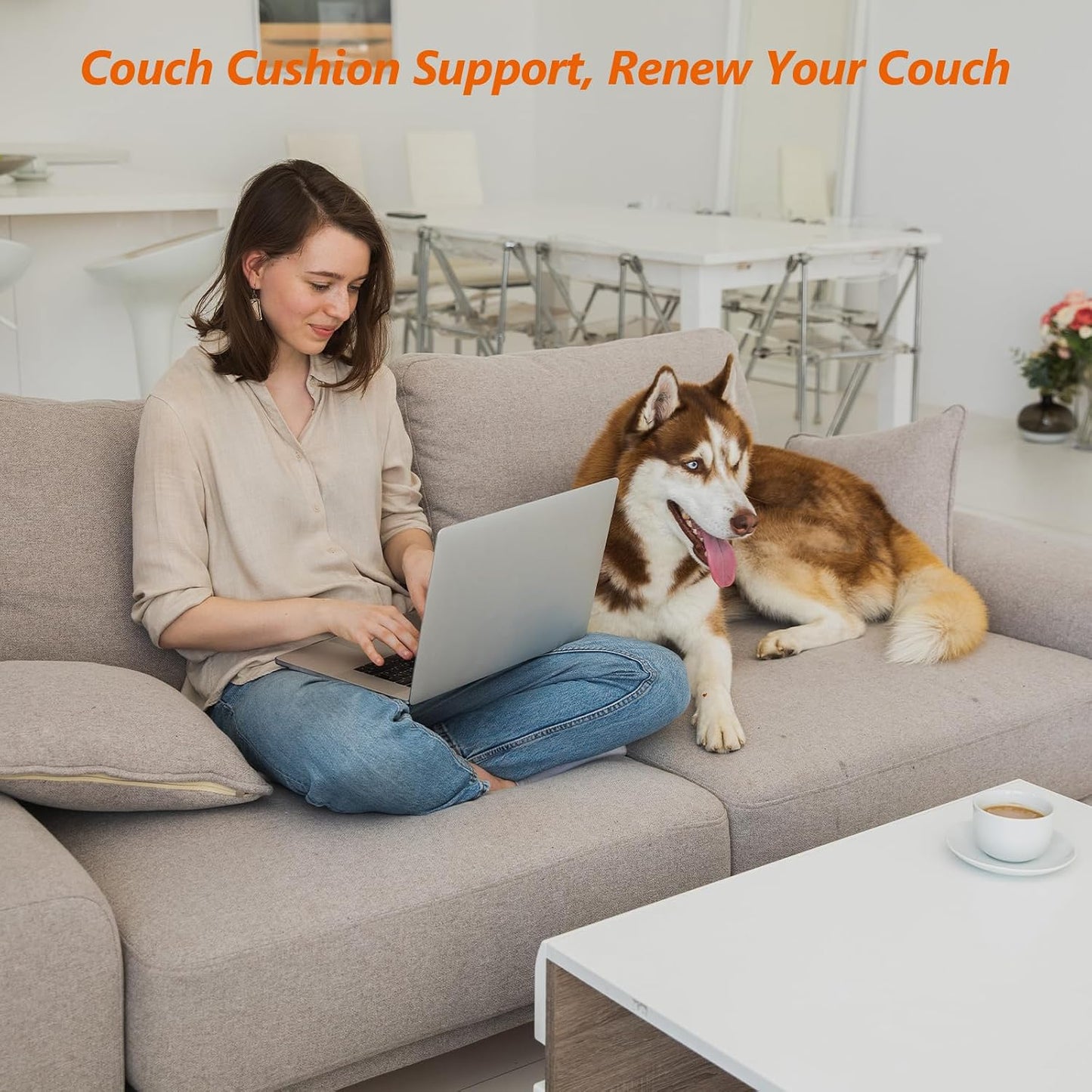 RA RUNNING ALIEN Couch Cushions Support for Sagging Seat -20"X 20"Curved Foam Sofa Cushion Support Board,Grey Couch Supporterfor Under The Cushions,Set of 3