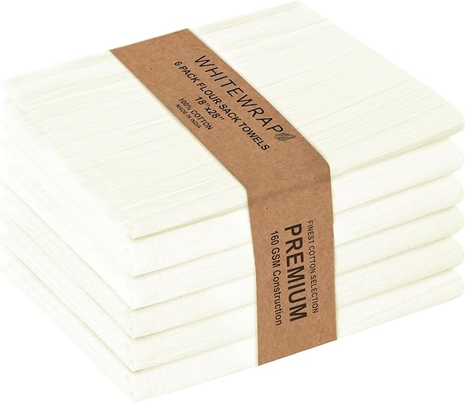 WHITEWRAP Flour Sack Towels| Tea Towel by WHITEWRAP