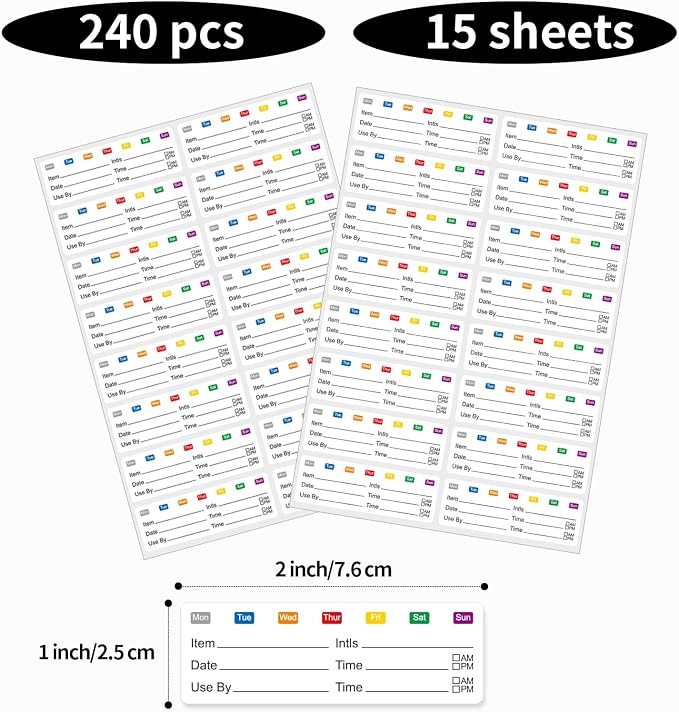 STARLIBOO Removable Multicolor Labels, Blank Stickers - Image 4