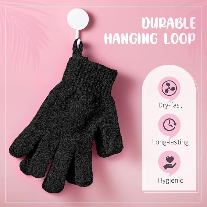 104 Pcs Exfoliating Glove Bulk Shower Gloves - Image 3