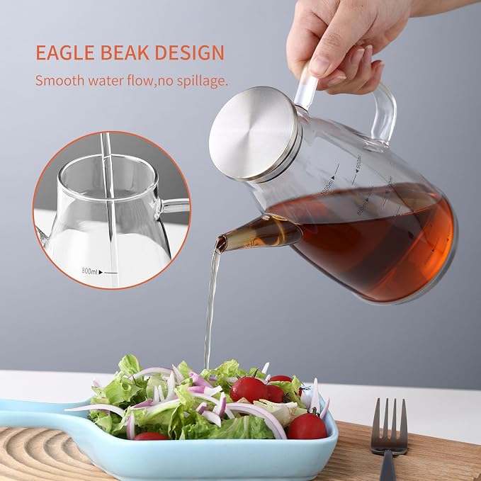 Large Glass Oil Dispenser Bottle - Image 3