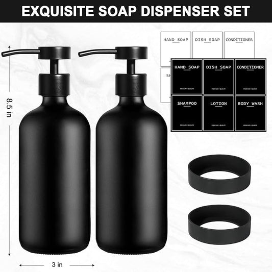 Black Glass Soap Dispenser - Image 2