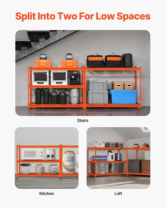VEVOR Storage Shelves, 2500 lbs, 5 Tier Heavy Duty Garage Shelving, - Image 6