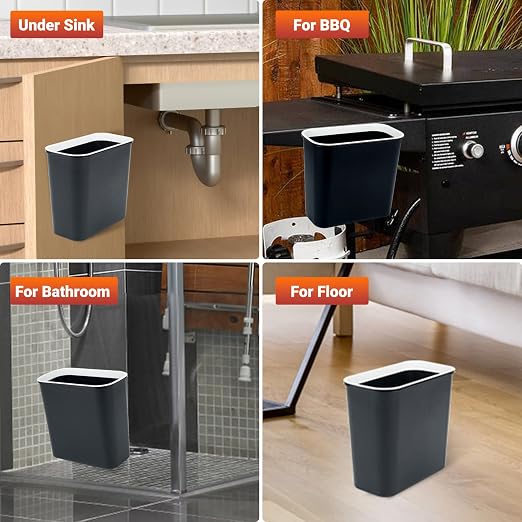 Skyflame 2.1 Gallon Magnetic Garbage Can, BBQ Grills Utensils Organizer Holder - Image 7