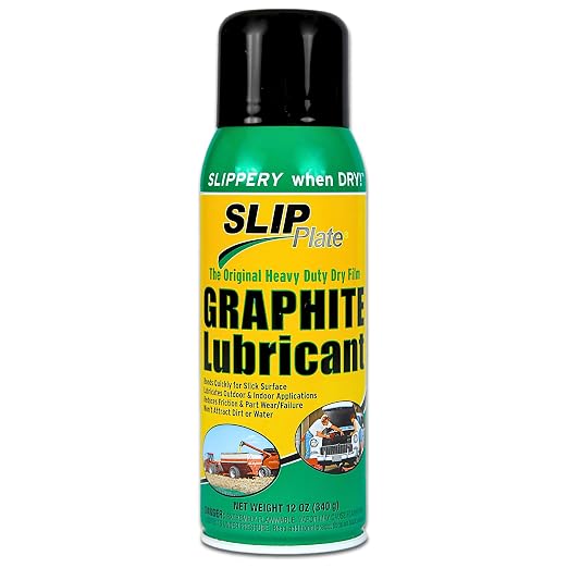 Slip Plate Dry Graphite Lubricant Spray, 12 oz Aerosol – Non-Stick, High Temp by CasterHQ