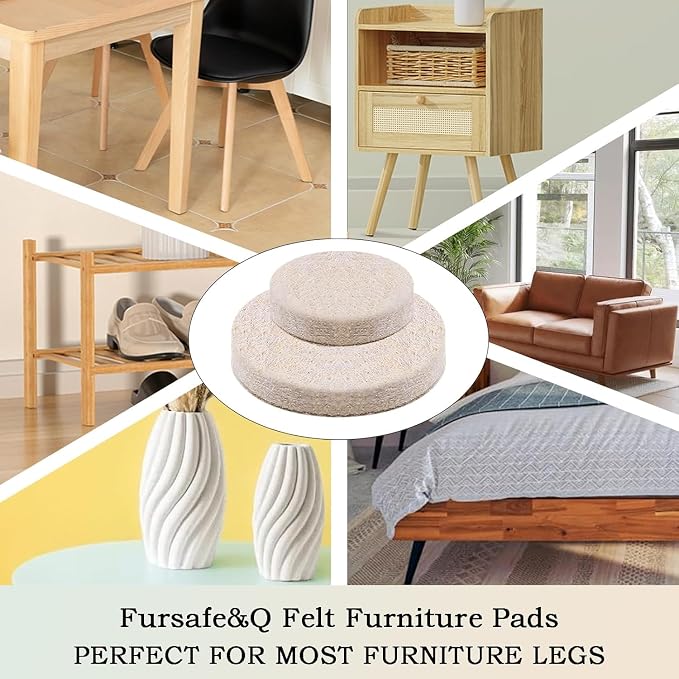 Fursafe&Q Felt Furniture Pads for Hardwood Floors - Image 4