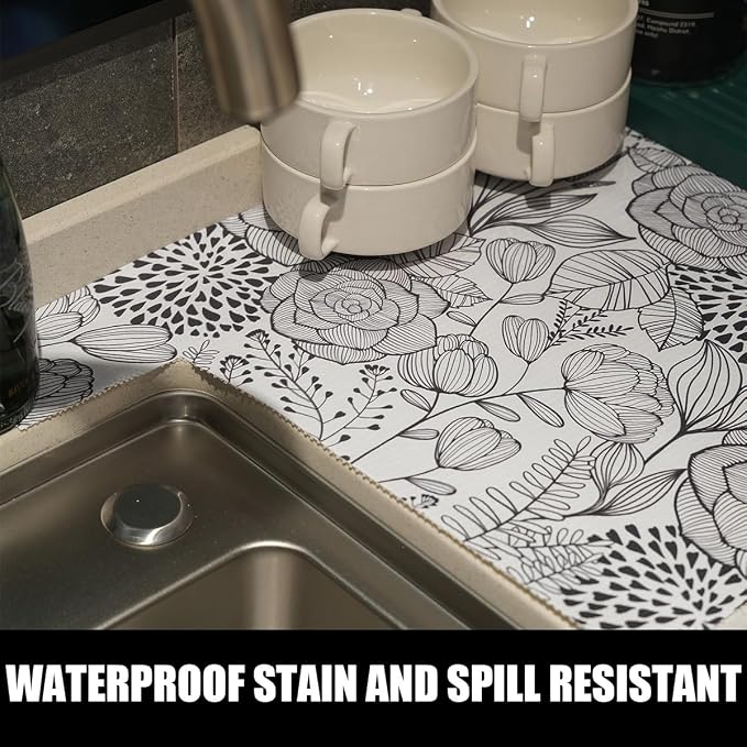 Floral Drawer and Shelf Liner for Kitchen 16IN x 10FT, Non-Adhesive and Strong - Image 7