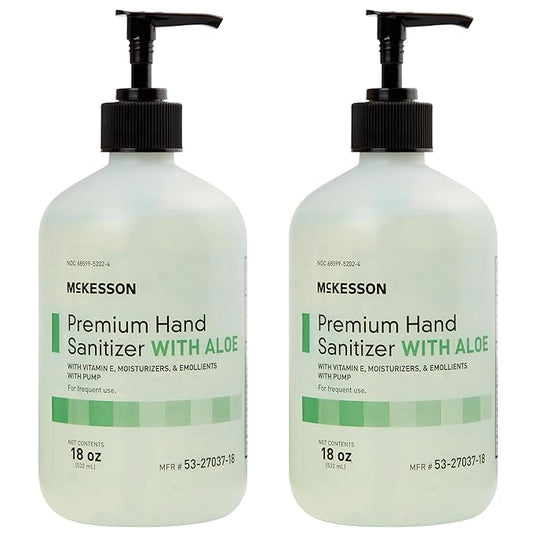 McKesson Hand Sanitizer with Aloe, 18 oz Pump Bottle – 70% Ethyl Alcohol by McKesson