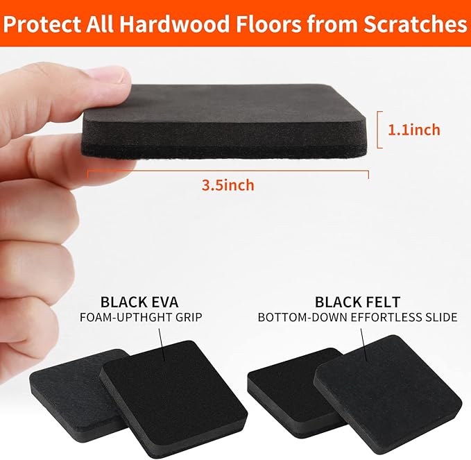 Ezprotekt 3.5" Felt Furniture Movers Sliders - Image 2