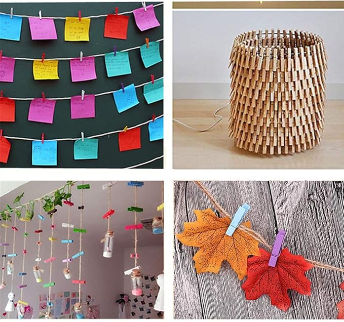 DurReus Small Wooden Clips Pictures Hanger - Image 8