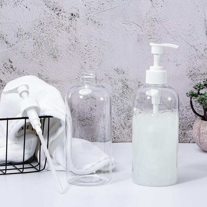 Yebeauty Pump Bottle Dispenser, 3 Pack 17oz/500ml Dish Lotion Soap Dispenser - Image 8