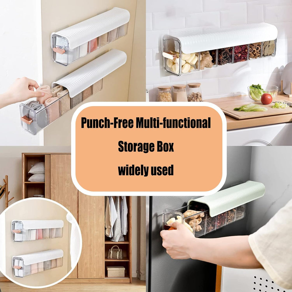 FETNHU Punch-Free Multi-functional Storage Box, 2023 New Hanging Plastic Draw...