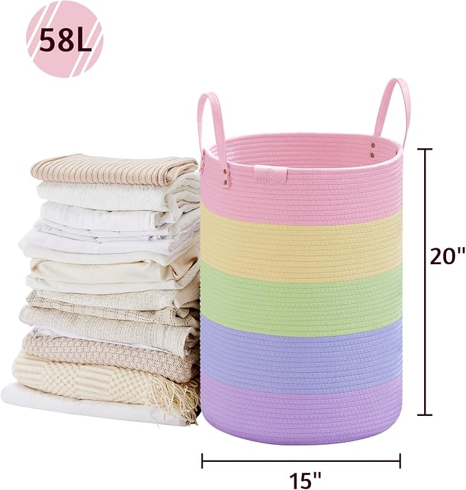 VIPOSCO Tall Laundry Basket, Large Dirty Clothes Hamper - Image 5