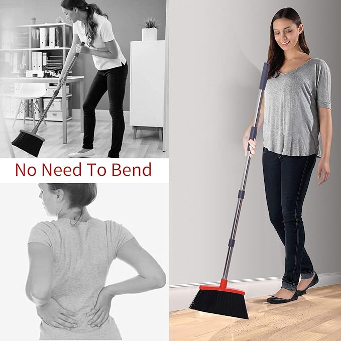 Broom with Dustpan Combo Set Broom and Dustpan Set Dust Pan with Stainless - Image 5