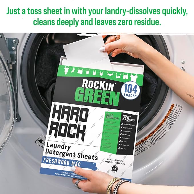 Rockin' Green Hard Rock Travel Laundry Detergent Sheets - Image 3