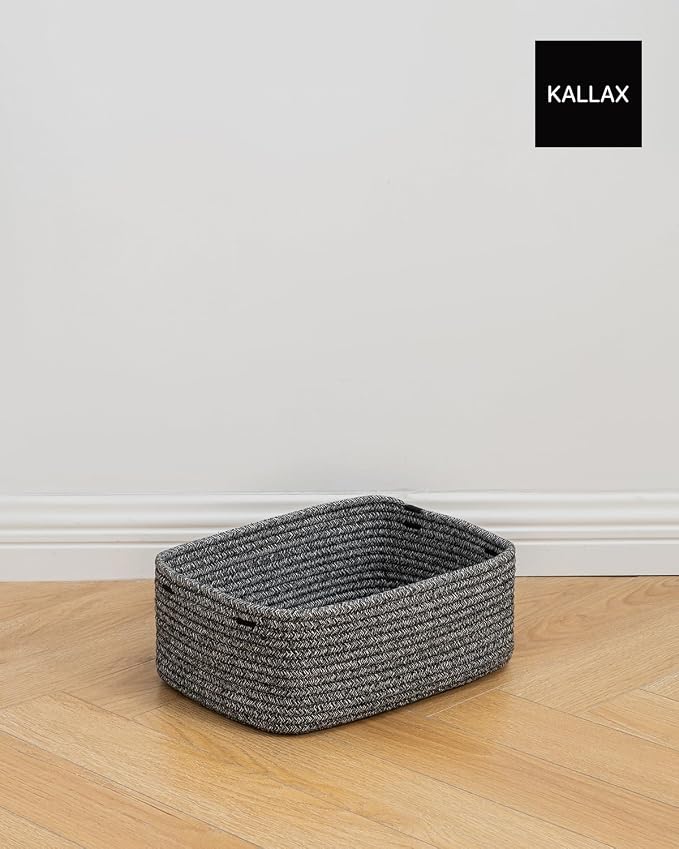 Small Woven Basket, 13.5 x 9.5 x 5 Inches, Storage Basket - Image 9