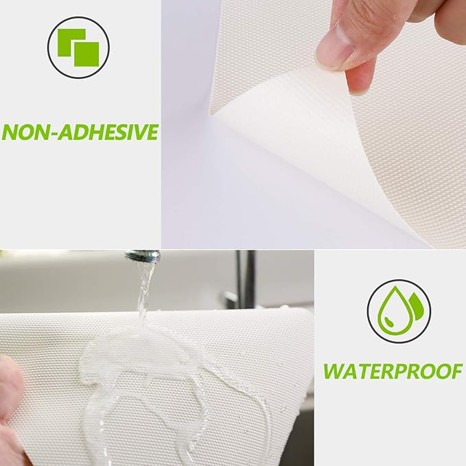 Kitchen Shelf Liner Drawer Liners, Non-Adhesive Refrigerator Liners Waterproof - Image 4