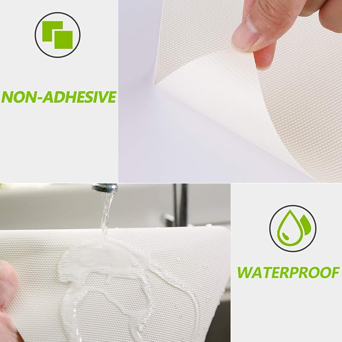 Kitchen Shelf Liner Drawer Liners, Non-Adhesive Refrigerator Liners Waterproof - Image 4
