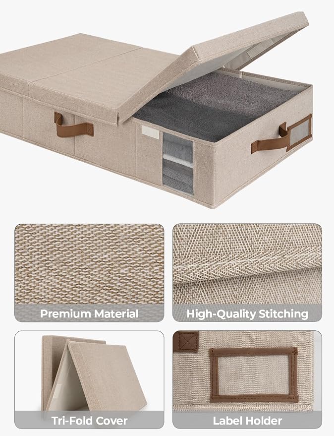 StorageWorks 2-Pack Large Under Bed Storage Bins - Image 4
