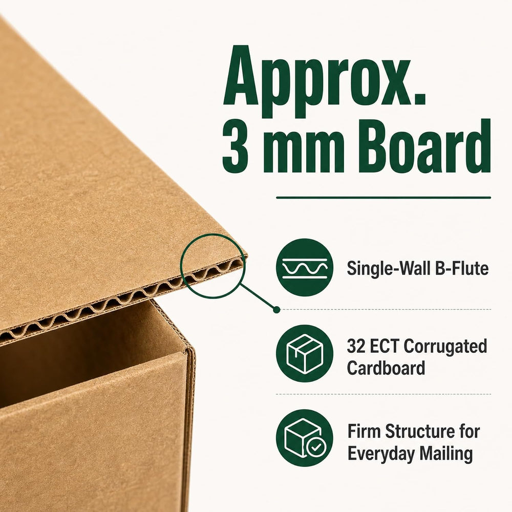 10x8x6 Brown Kraft Shipping Boxes for Small Business, 20 Pack