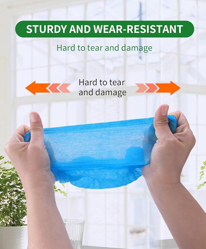 100Pcs Non-Woven Shoe Covers Disposable Non Slip - Image 3
