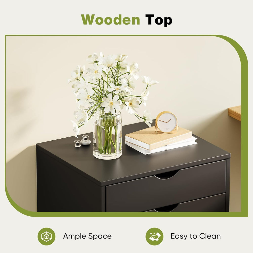 Sweetcrispy 5 Drawer Wooden Dresser, Storage Cabinets, Room Organization