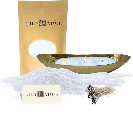 LILY LADUE Sand Candle Kit - 1Lb/16Oz Pearled Candles Sand and Wicks by Unknown