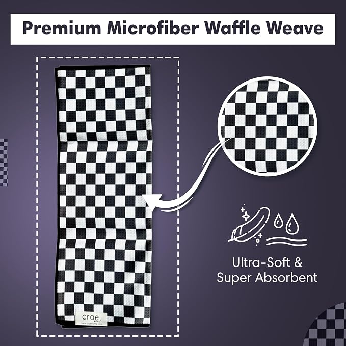 2 Double Sided Microfiber Hand Towels, 17x27 Inches Waffle Design Kitchen - Image 6