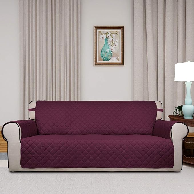 PureFit Reversible Quilted Sofa Cover, Water Resistant Slipcover Furniture - Image 2
