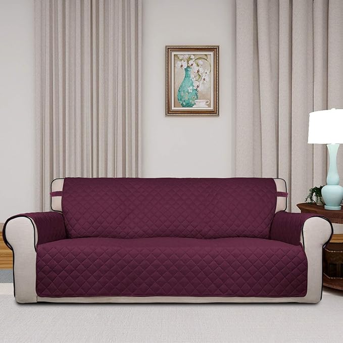 PureFit Reversible Quilted Sofa Cover, Water Resistant Slipcover Furniture - Image 2