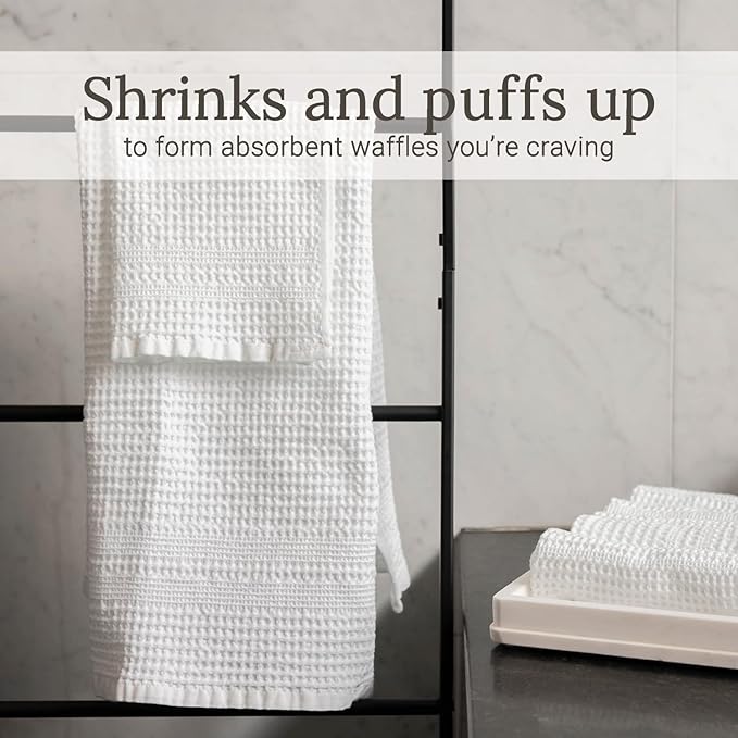 GILDEN TREE Waffle Bath Sheet Large Bath Towels Quick Dry Thin Body Towels - Image 3