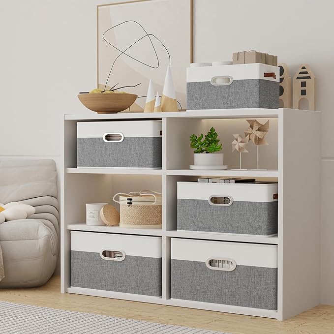 Yawinhe Fabric Storage Baskets, Foldable Closet Organizer - Image 3
