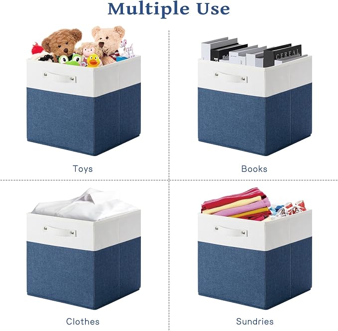 13 x 13 Inch Fine Linen Storage Bins - Image 5