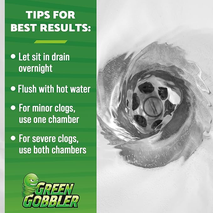 Green Gobbler Liquid Hair Drain Clog Remover, - Image 7