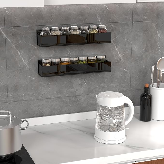 PMMASTO Adhesive Acrylic Spice Rack Organizer - Image 3