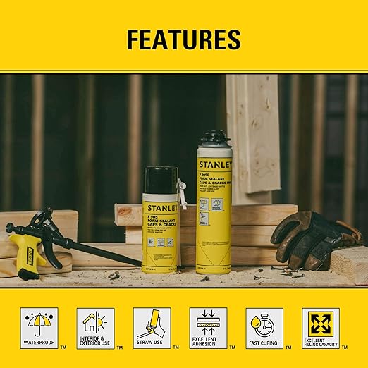 Stanley F905 Gaps & Cracks Sealant – Polyurethane Spray Foam Insulation - Image 3