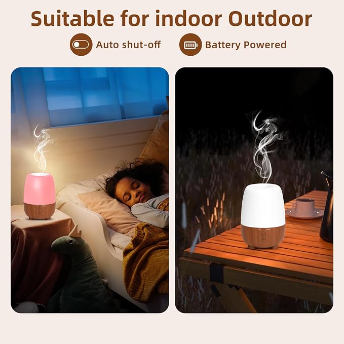 150ML Rechargeable Battery Operated Essential Oil Diffuser, Portable Cordless - Image 6