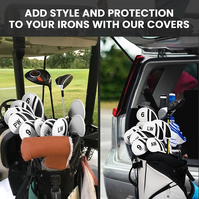Amy Sport Golf Iron Head Covers Value 12 Pcs Set Thick Synthetic Leather - Image 7