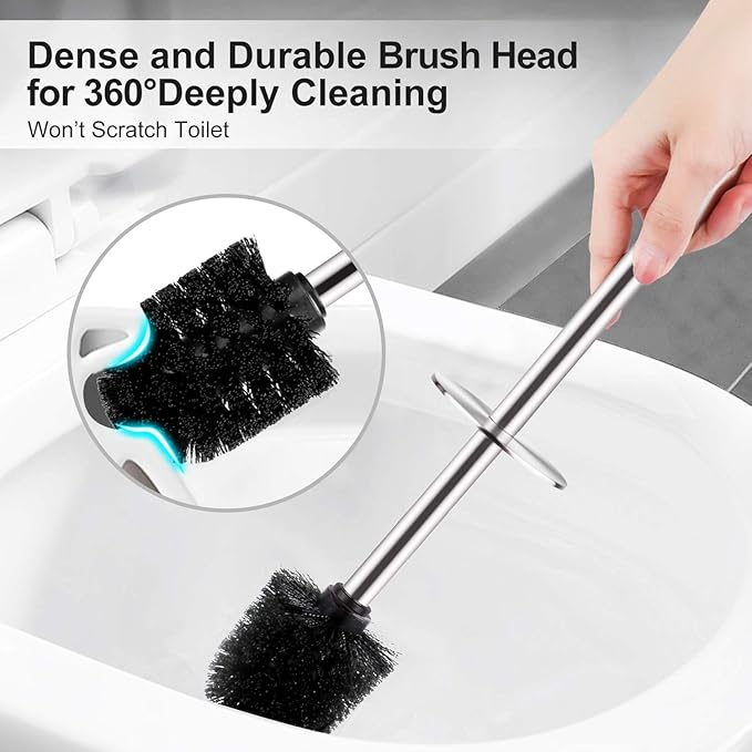 Toilet Brush and Holder, 2 Pack Toilet Brush - Image 4