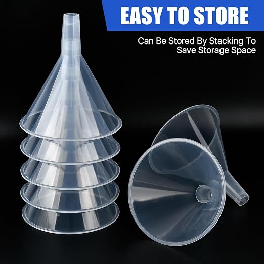20PCS Plastic Funnels, 4.7'' Clear Plastic Funnels, Wide Mouth Funnel - Image 4
