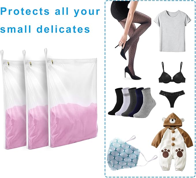 GOGOODA Delicates Laundry Bags, Fine Mesh Wash Bag - Image 3