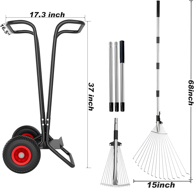 Mobile Trash Bag Holder Outdoor Lawn Leaf Bag Holder - Image 5