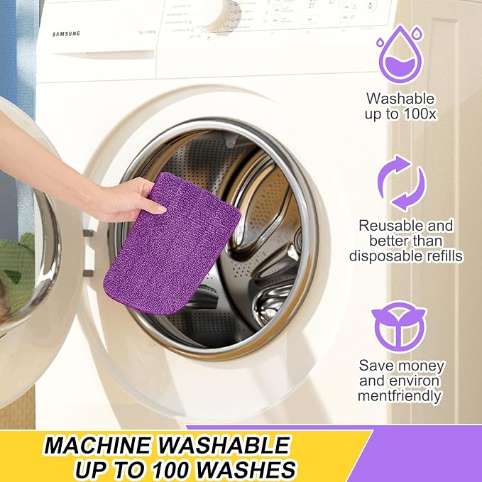 16.5 inch Reusable Mop Pads Microfiber Spray Mop Replacement Heads - Image 5