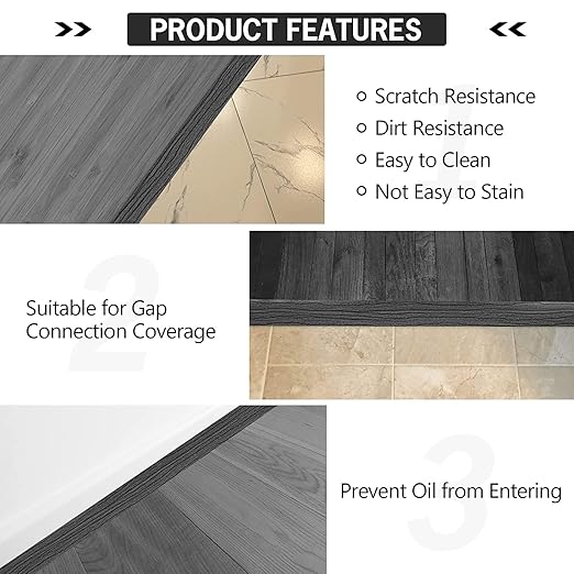 20Ft Floor Transition Strip Self Adhesive Vinyl Cover Floor Strip Flat Divider - Image 6