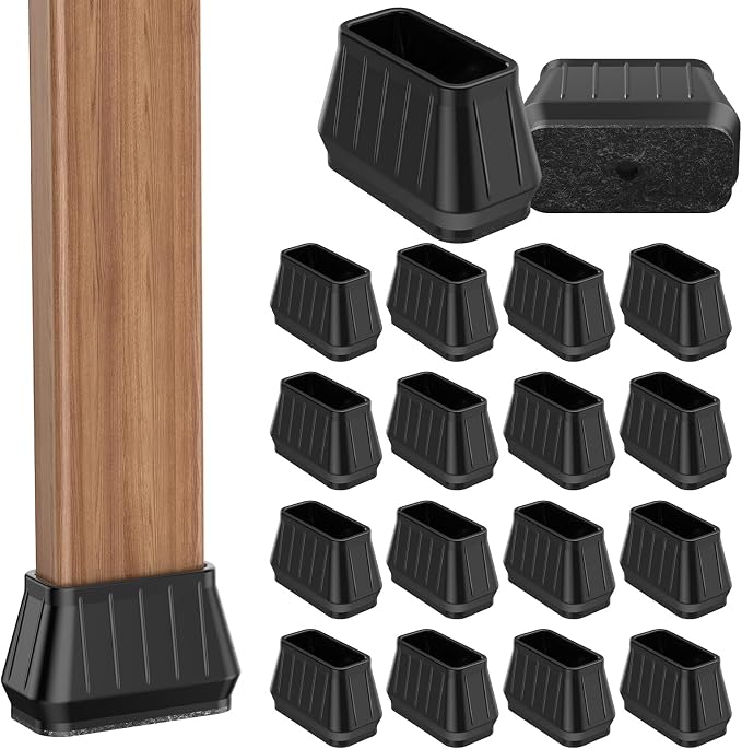 24PCS Rectangular Chair Leg Floor Protectors by Violibar