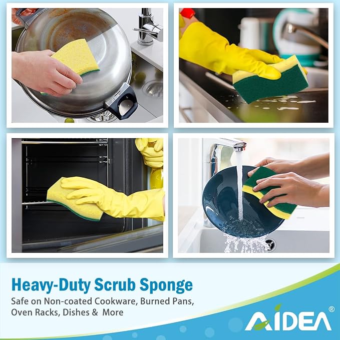 AIDEA Heavy-Duty Scrub Sponges, Sponge - Image 4