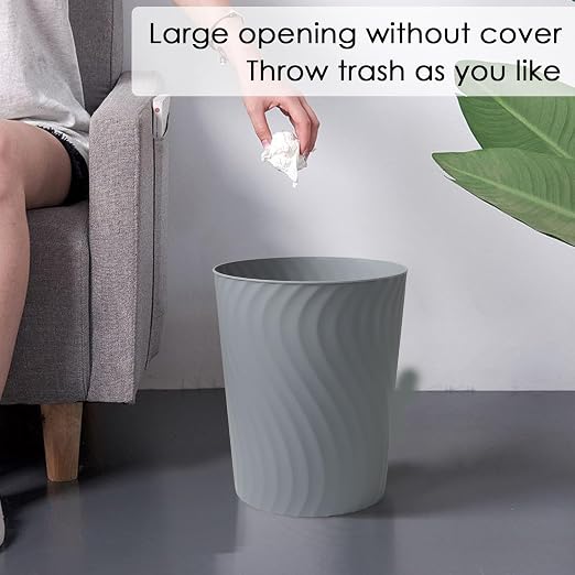 YGJT Small Trash Can, 3 Pack 1.8 Gallons Bathroom Trash Can, Slim Waste Basket - Image 3