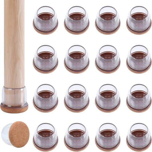 Ezprotekt 24 Pcs Clear Silicone Chair Leg Floor Protectors by VisittheEzprotekt