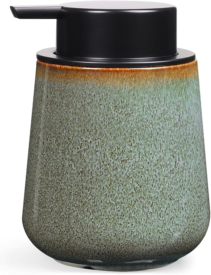 INGOFIN Ceramic Lotion Dispenser - 12 oz Refillable Hand Soap Dispenser Bathroom by INGOFIN