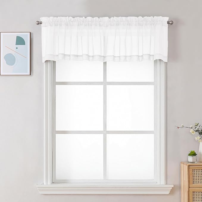 Chyhomenyc Sheer White Valances by Chyhomenyc